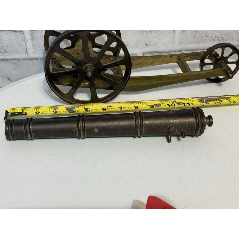 Vintage Solid Brass Miniature Cannon Model 15